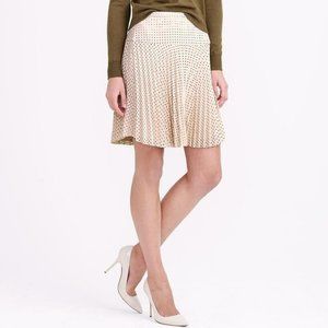 J. CREW Blush Pink Laser Cut Pleated Skirt Perforated Cutout A-Line Mini Sz 4